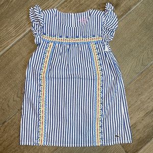 Vineyard Vines Girls' Embroidered Seersucker Dress; 2T